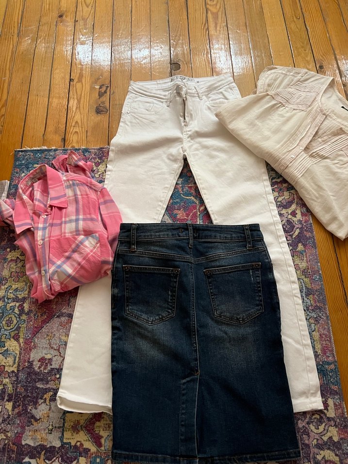 Beyaz Bohem Salaş Midi Jean hepsi tek fiyat yepyeni - Görsel 3