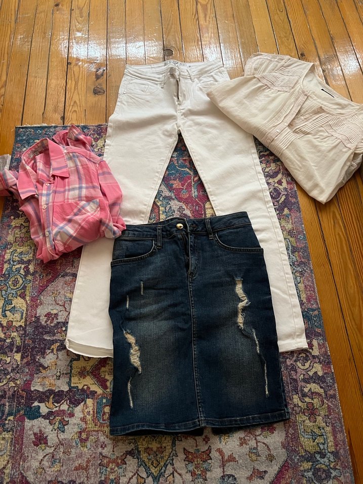 Beyaz Bohem Salaş Midi Jean hepsi tek fiyat yepyeni - Görsel 2