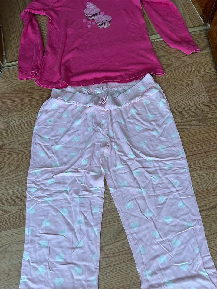 Pembe Uzun Kollu Rahat Kadın Pijama Takımı alt 14 yaş s uyumlu - Görsel 2