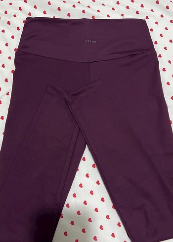 Bordo oysho Spor Tayt - Görsel 4