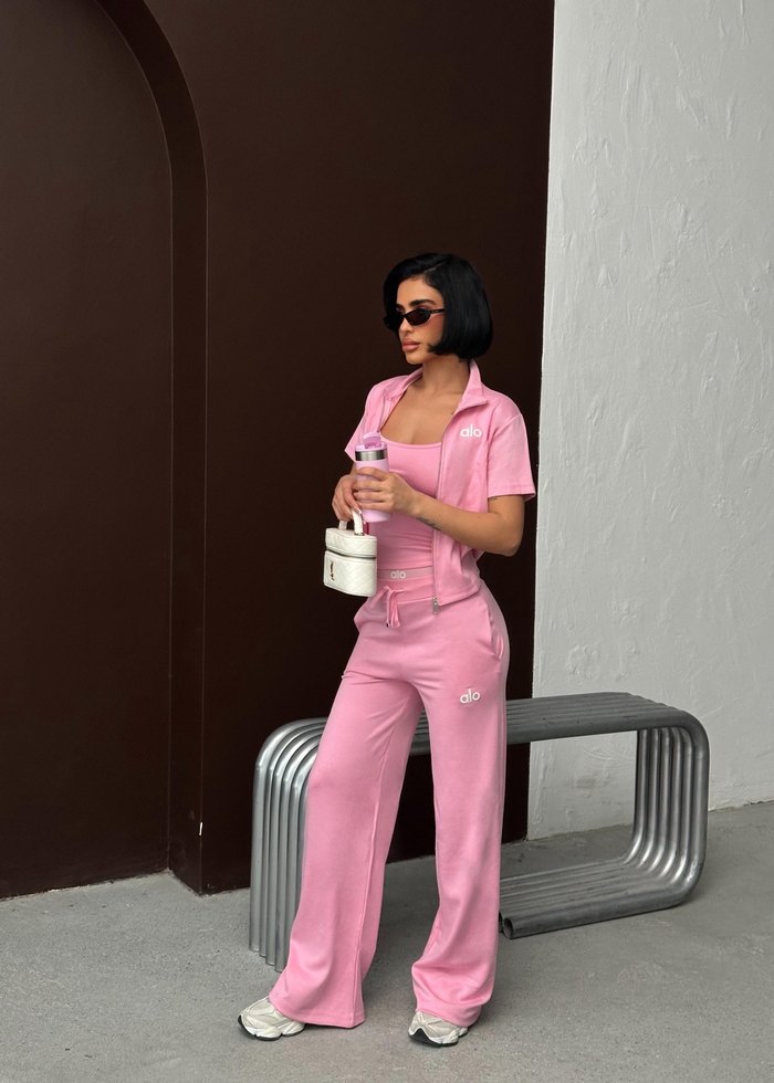 Pembe 3 parça Kadın Eşofman Takımı - Görsel 2