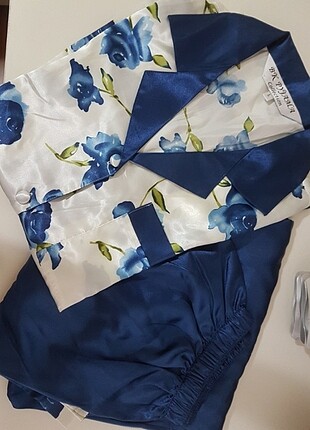 Desenli Saten Pijama