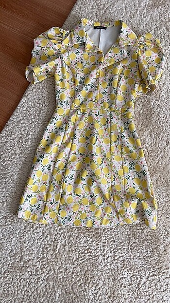 Trendyol & Milla Limon desen elbise