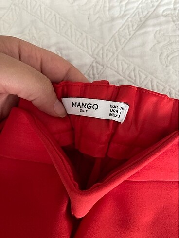 36 Beden kırmızı Renk Mango kumaş pantolon