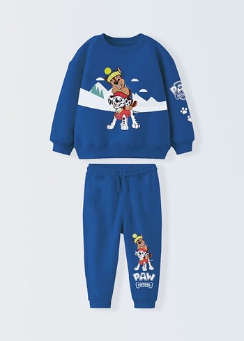 Zara Paw Patrol Baskılı Erkek Çocuk Mavi Eşofman Takımı