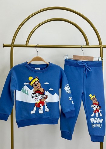 Paw Patrol Baskılı Erkek Çocuk Mavi Eşofman Takımı