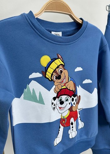 4 Yaş Beden Paw Patrol Baskılı Erkek Çocuk Mavi Eşofman Takımı