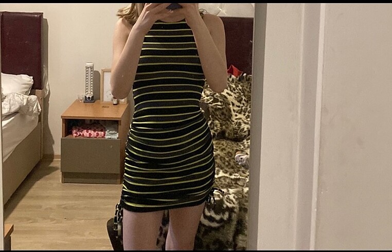 H&M Çizgili elbise