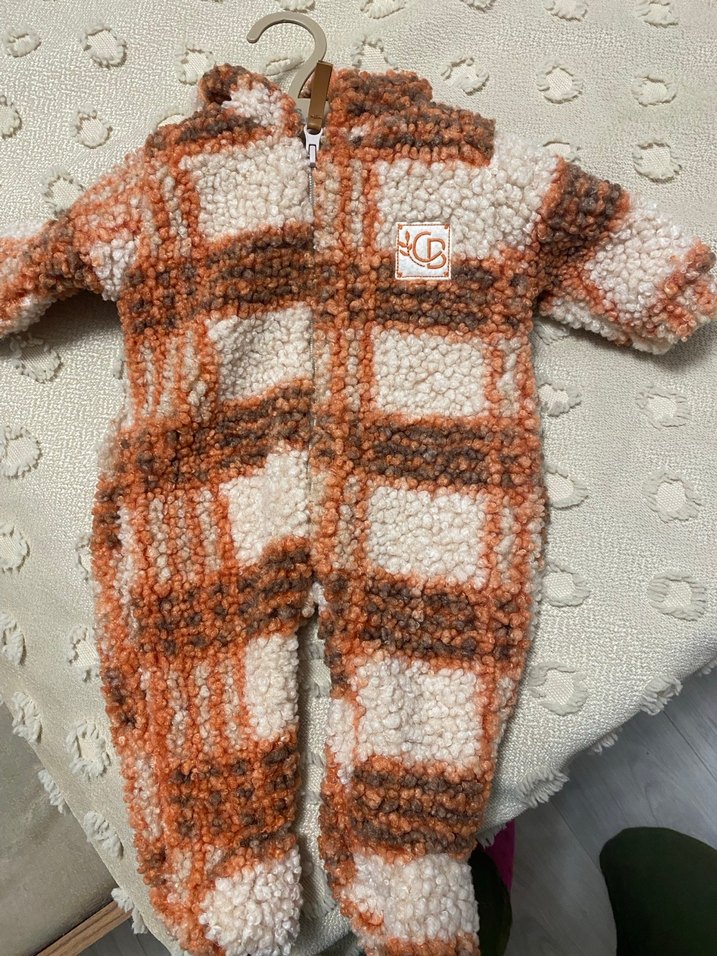 Erkek Bebek Örgü Desenli Tulum - Görsel 2