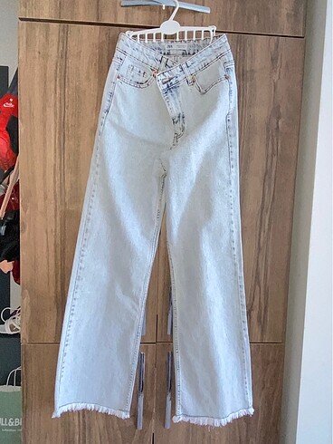 Zara yüksek bel wide leg jean