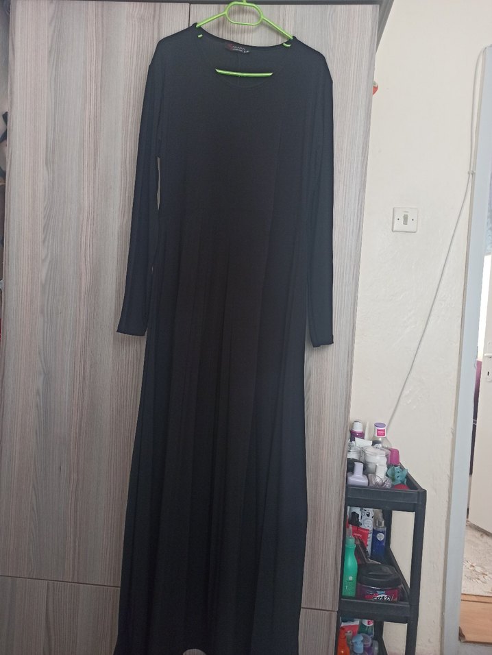 Siyah Uzun Kollu elbise - Görsel 2