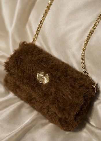 Kahverengi tüylü çanta - Görsel 2