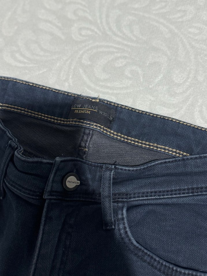 Erkek Lacivert Kot Pantolon - Görsel 2