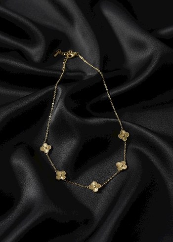 Çelik Yonca Kolye - Görsel 2