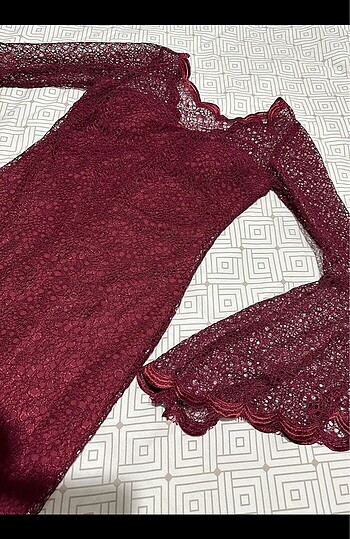 38 Beden Bordo elbise