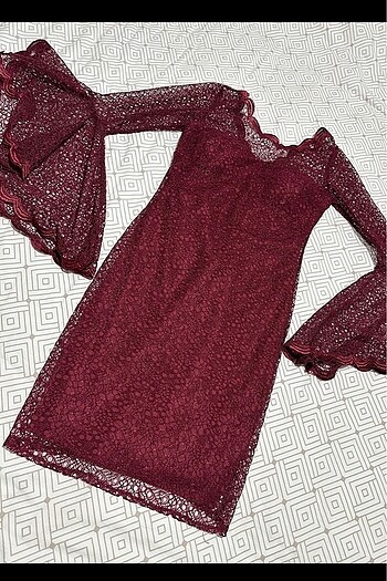 Bordo elbise