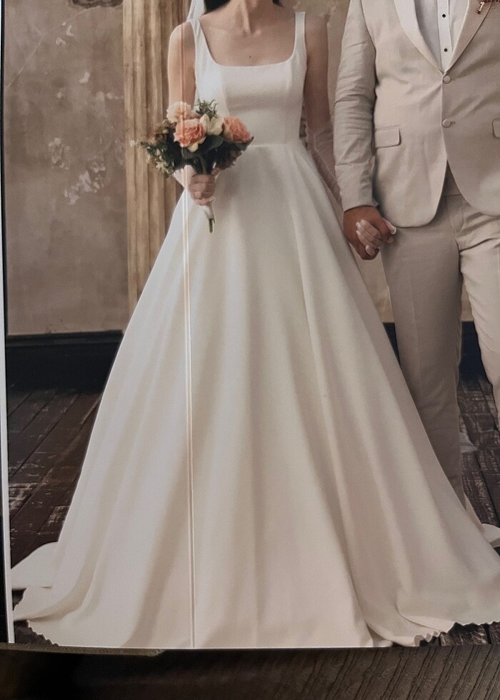 Saten korse gelinlik - Görsel 4