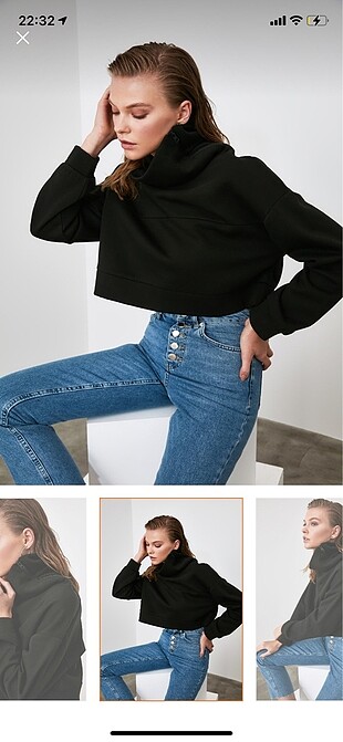 Crop sweatshırt