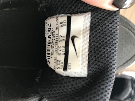 37,5 Beden siyah Renk orijinal nike court borough siyah spor ayakkabı