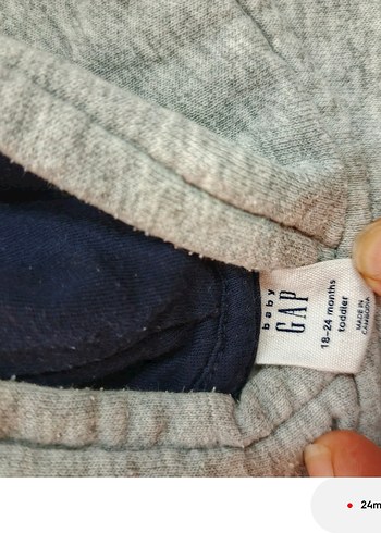 18-24 Ay Beden gri Renk Gri Erkek Çocuk Sweatshirt