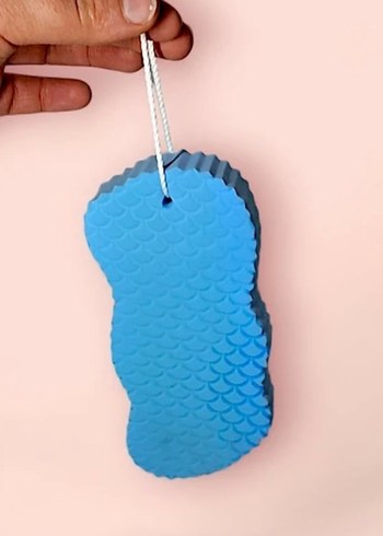 Mavi Silikon Banyo Süngeri - Görsel 2