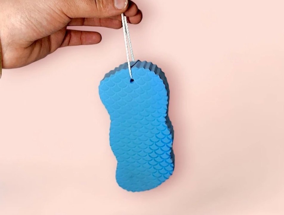 Mavi Silikon Banyo Süngeri - Görsel 2