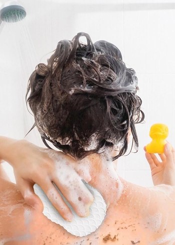 Gri-Beyaz Banyo Süngeri - Görsel 5