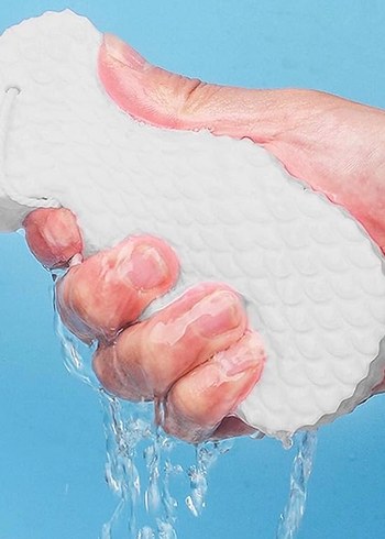 Gri-Beyaz Banyo Süngeri - Görsel 2