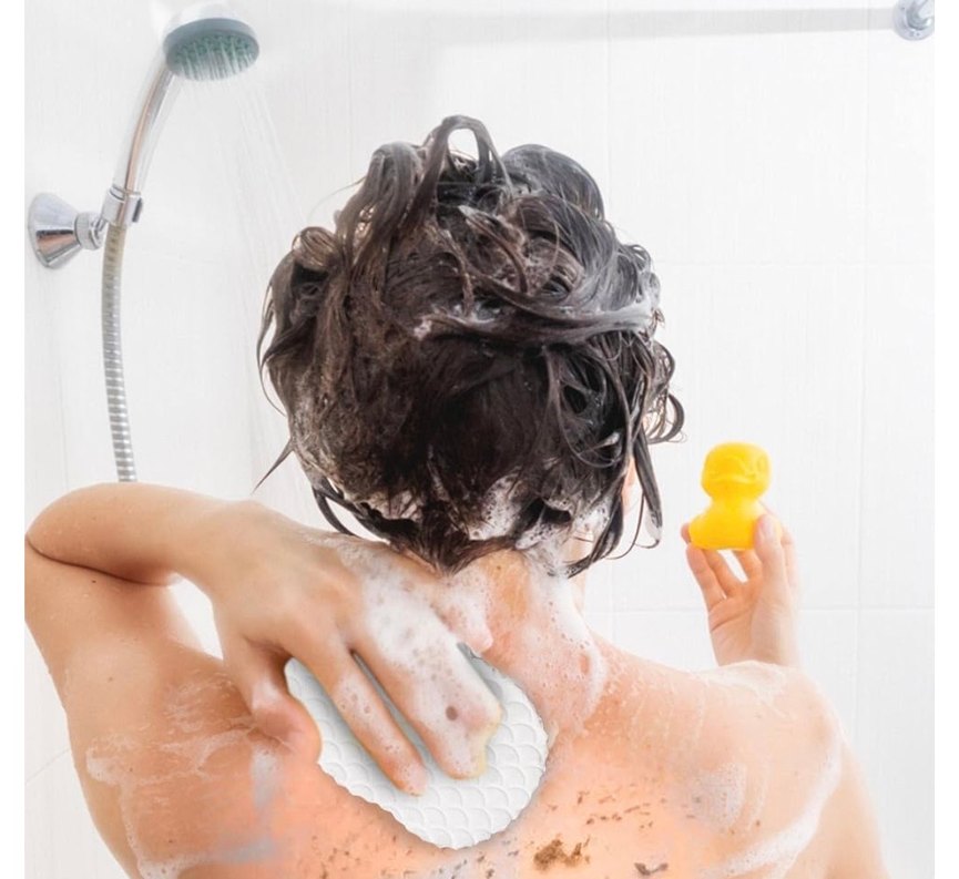 Gri-Beyaz Banyo Süngeri - Görsel 5