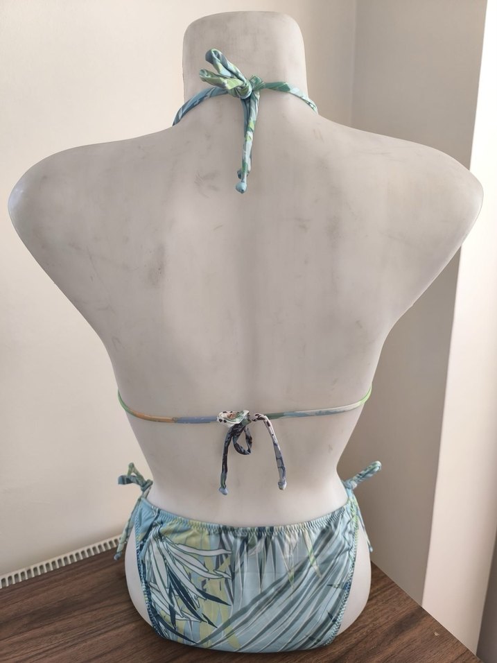 Turkuaz Bağlamalı Bikini - Görsel 2