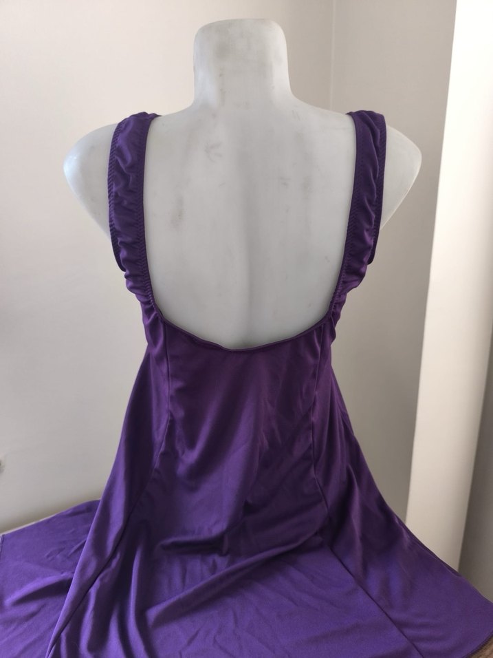 Büyük beden mor elbise mayo - Görsel 2