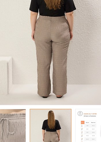 Kadın Gri Rahat Pantolon - Görsel 2