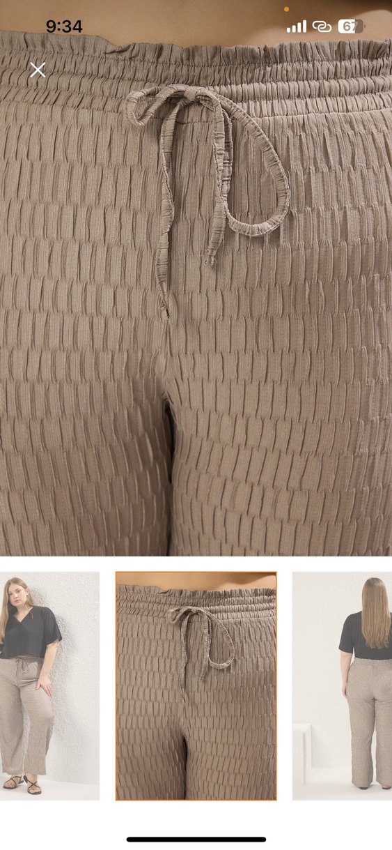 Kadın Gri Rahat Pantolon - Görsel 3