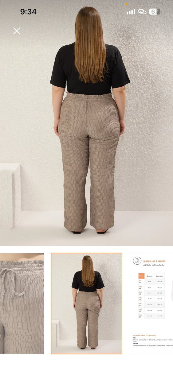 Kadın Gri Rahat Pantolon - Görsel 2