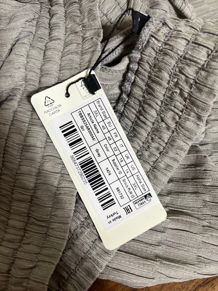 Kadın Gri Rahat Pantolon - Görsel 5