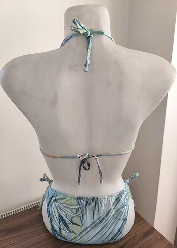 Turkuaz Bağlamalı Bikini - Görsel 2