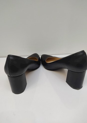 Siyah Kadın Blok Topuklu Stiletto - Görsel 4