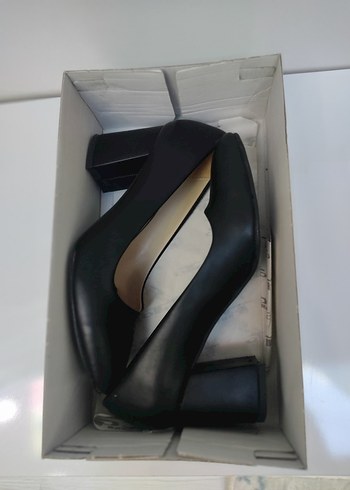 Siyah Kadın Blok Topuklu Stiletto - Görsel 6