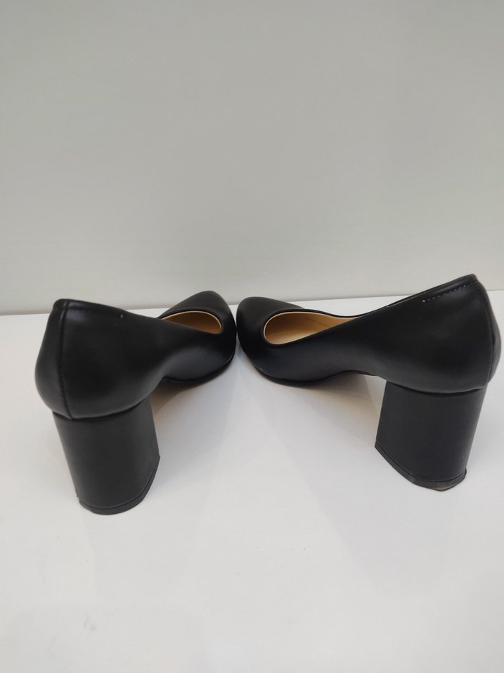 Siyah Kadın Blok Topuklu Stiletto - Görsel 4