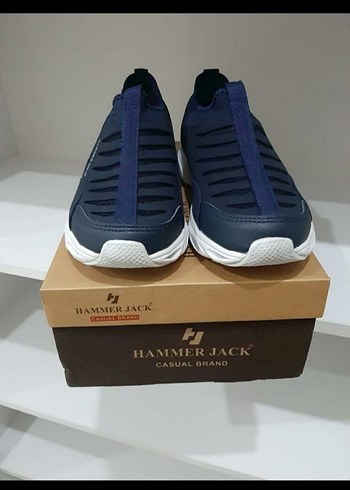 Elastik Koyu Mavi Erkek Spor Ayakkabı - Görsel 4