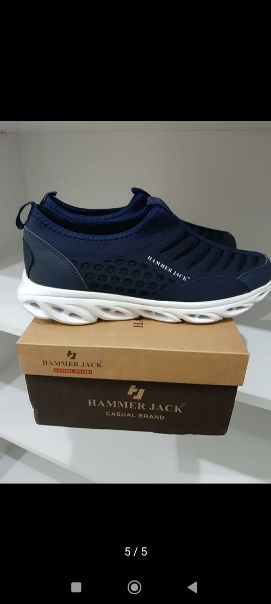 Elastik Koyu Mavi Erkek Spor Ayakkabı - Görsel 2