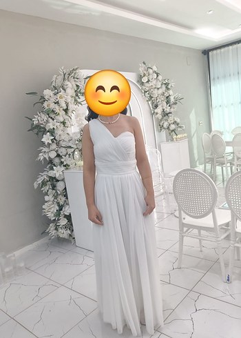 Beyaz Söz Nişan Elbisesi - Görsel 2