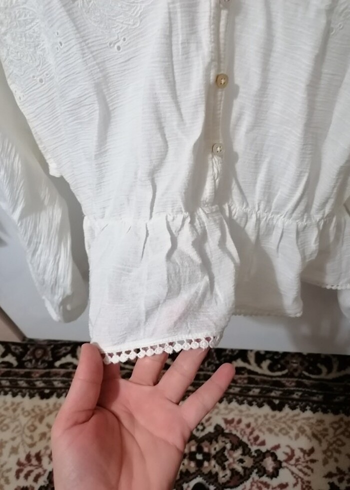 Beyaz bluz  - Görsel 5