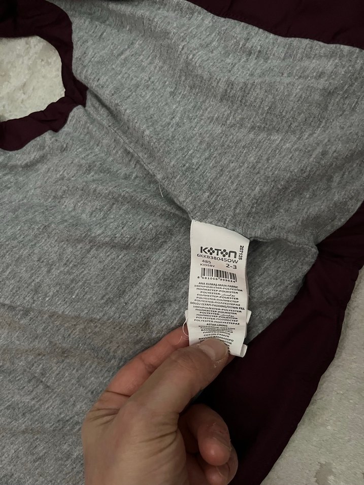 Bordo Erkek Çocuk Düğmeli Kapüşonlu Yelek - Görsel 2