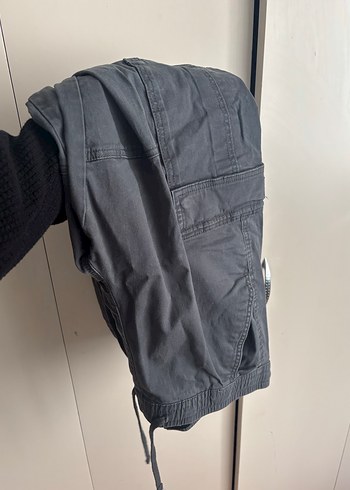 Pull&Bear Gri Kargo Pantolon - Görsel 4