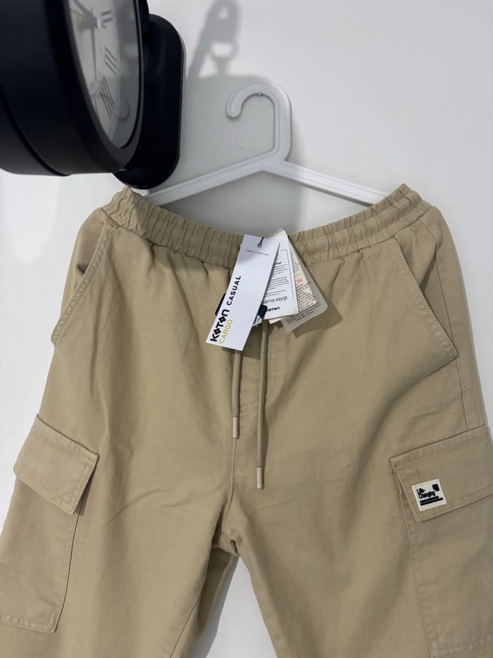 Koton Bej Erkek Kargo Pantolon - Görsel 2