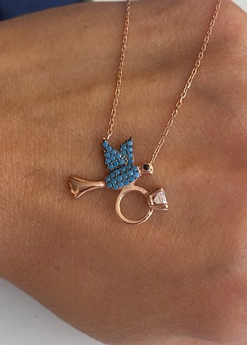 Beden mavi Renk Gümüş rosegold takıseti