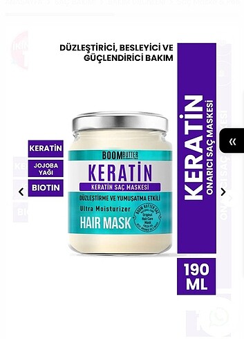 Boom butter ve keratin