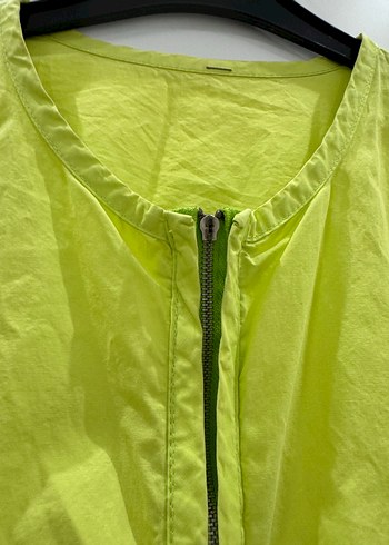 Sarı Mini Kadın Yağmurluk Düğmeli - Görsel 5