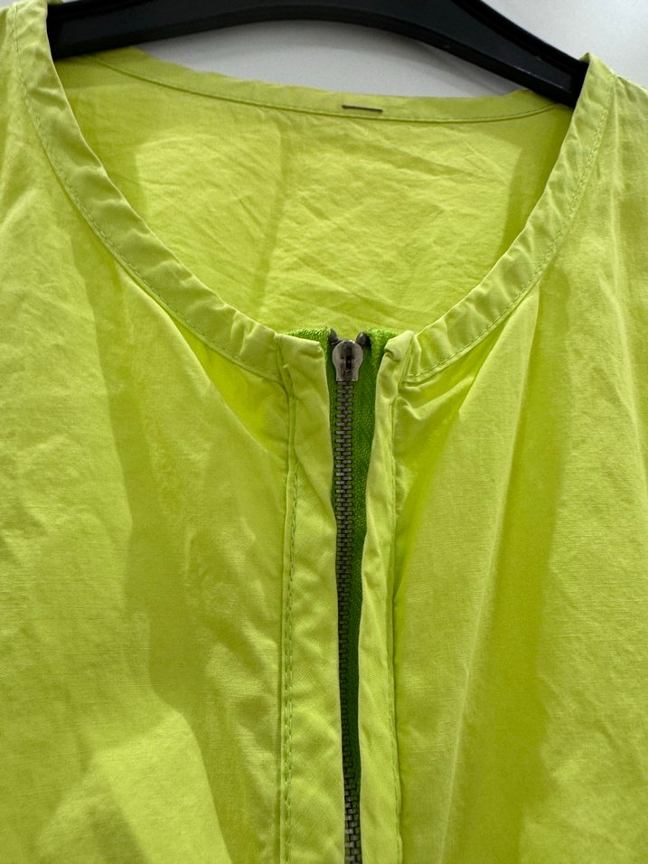 Sarı Mini Kadın Yağmurluk Düğmeli - Görsel 5